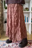 Twisted Sister Crinkle Midi Skirt Hot Chocolate